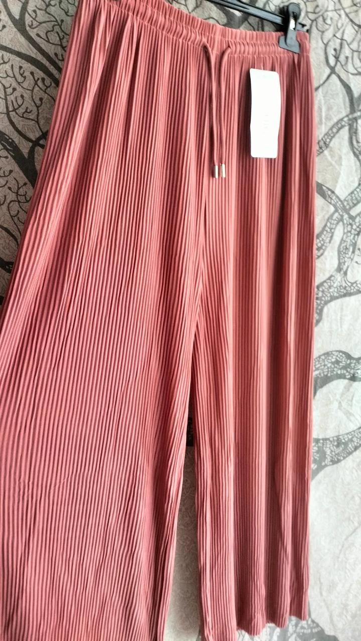 pantalon plissé rose